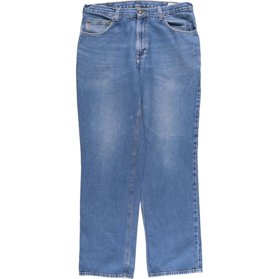 Carhartt Relaxed Fit Tapered Denim Pants for Men, W36 cotton blue type Vintage Second Hand
