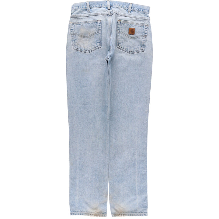 Carhartt Straight Denim Pants for Men, W34 equivalent cotton blue type Vintage Second Hand
