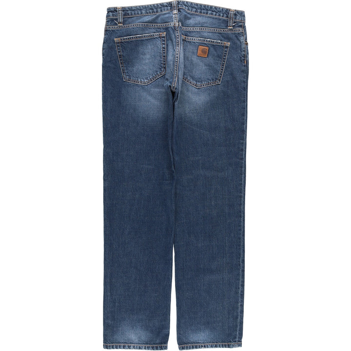Carhartt W Slim Straight Denim Pants, Men's, Size W35 cotton blue type Vintage Second Hand