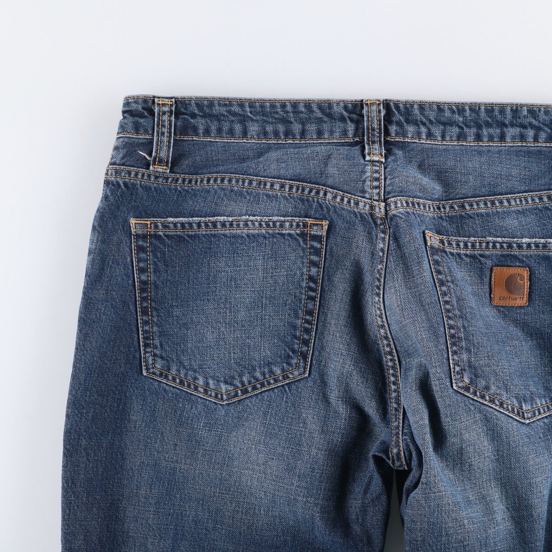 Carhartt W Slim Straight Denim Pants, Men's, Size W35 cotton blue type Vintage Second Hand