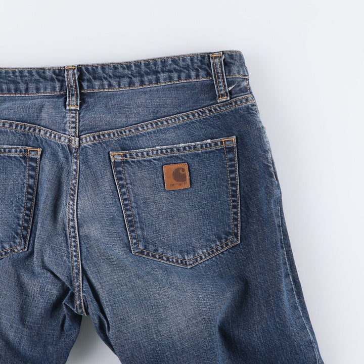 Carhartt W Slim Straight Denim Pants, Men's, Size W35 cotton blue type Vintage Second Hand