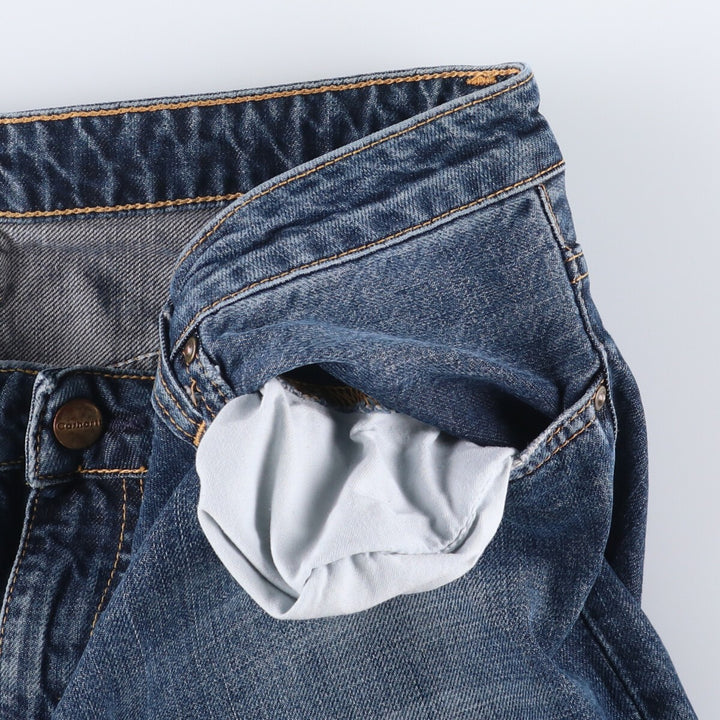 Carhartt W Slim Straight Denim Pants, Men's, Size W35 cotton blue type Vintage Second Hand