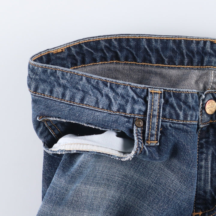 Carhartt W Slim Straight Denim Pants, Men's, Size W35 cotton blue type Vintage Second Hand