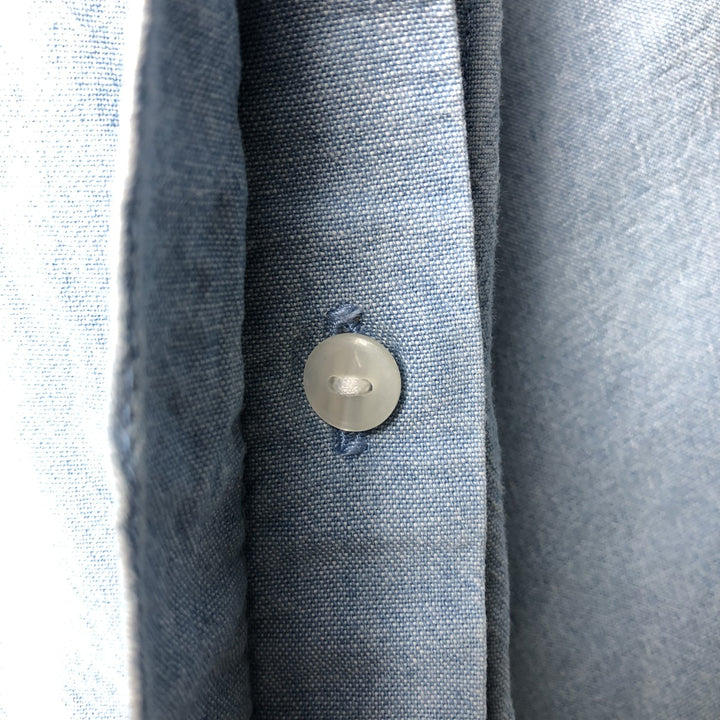 2000'S Disney Store Mickey Mouse long-sleeved cotton shirt, women's size XXL cotton Blue type light blue Vintage Second Hand