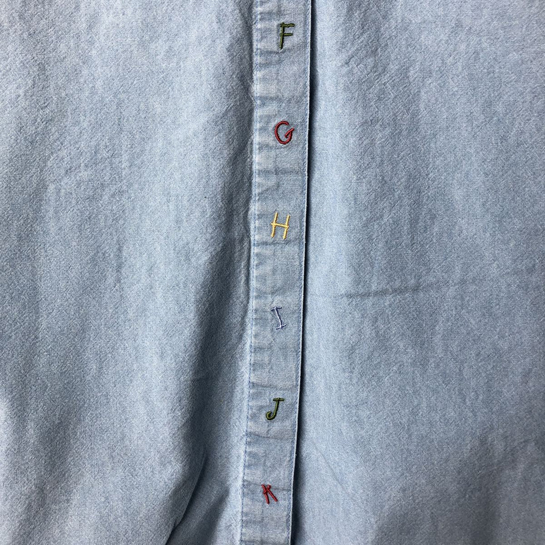 2000'S Disney Store Mickey Mouse long-sleeved cotton shirt, women's size XXL cotton Blue type light blue Vintage Second Hand