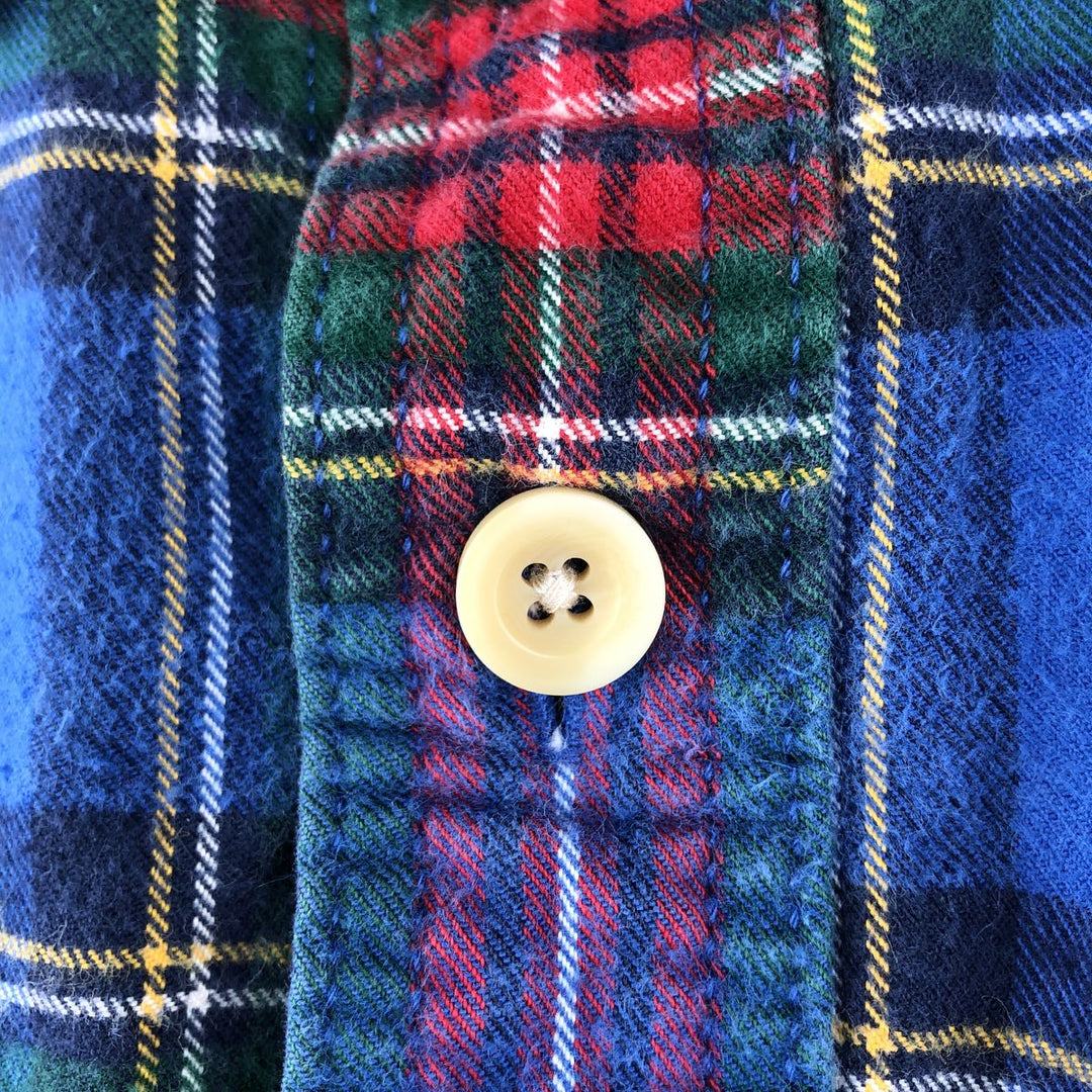 2000'S Abercrombie and Fitch MESCLE long-sleeved flannel check shirt, women's size M cotton blue type Vintage Second Hand