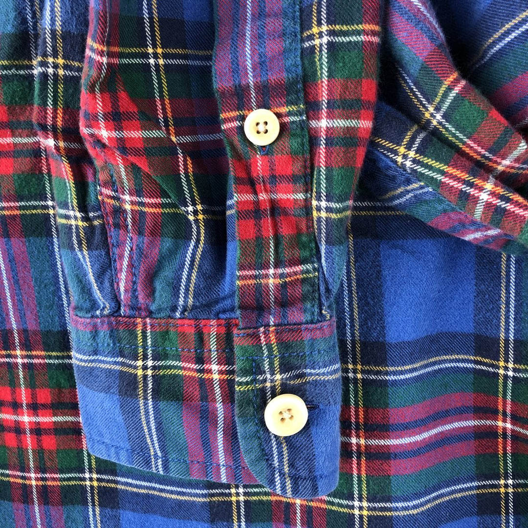 2000'S Abercrombie and Fitch MESCLE long-sleeved flannel check shirt, women's size M cotton blue type Vintage Second Hand