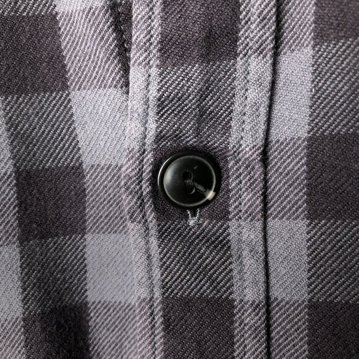 J.Crew Buffalo Check Long Sleeve Light Flannel Shirt, Men's Size Medium cotton gray type Vintage Second Hand