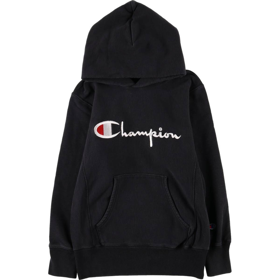 Vintage 1970'S Champion Reverse Weave pullover hoodie with a single red tag, size M, women's. cotton black type Vintage Second Hand