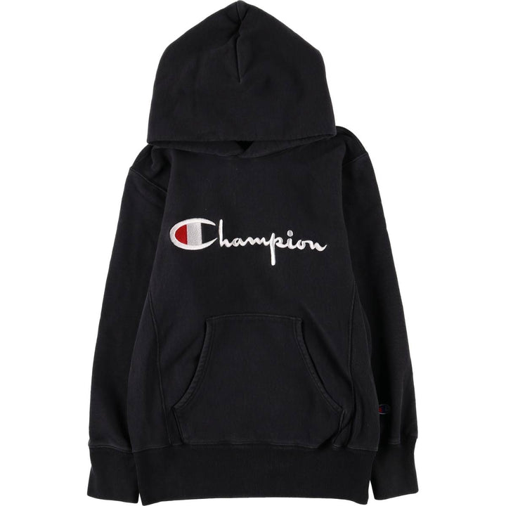 Vintage 1970'S Champion Reverse Weave pullover hoodie with a single red tag, size M, women's. cotton black type Vintage Second Hand