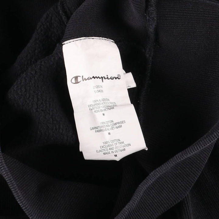 Vintage 1970'S Champion Reverse Weave pullover hoodie with a single red tag, size M, women's. cotton black type Vintage Second Hand