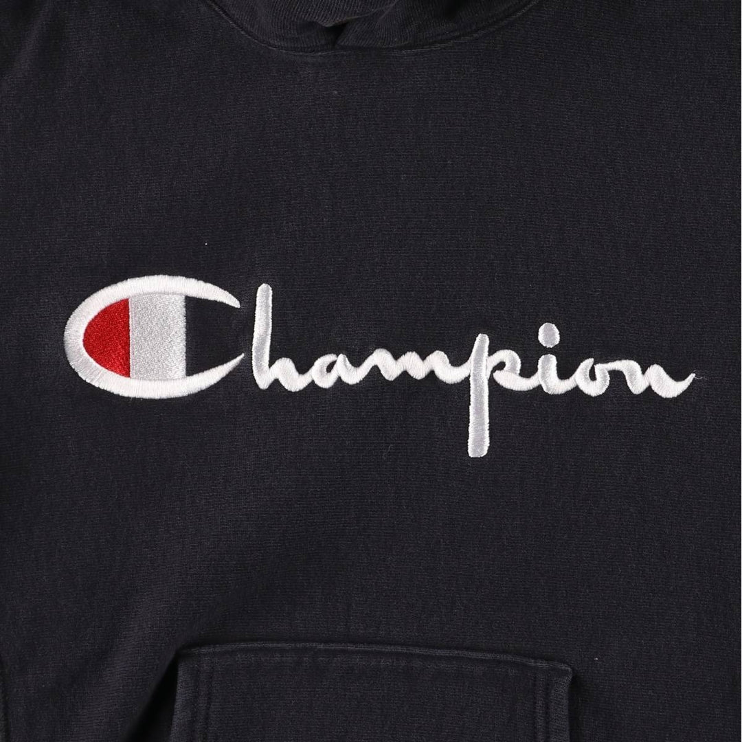 Vintage 1970'S Champion Reverse Weave pullover hoodie with a single red tag, size M, women's. cotton black type Vintage Second Hand