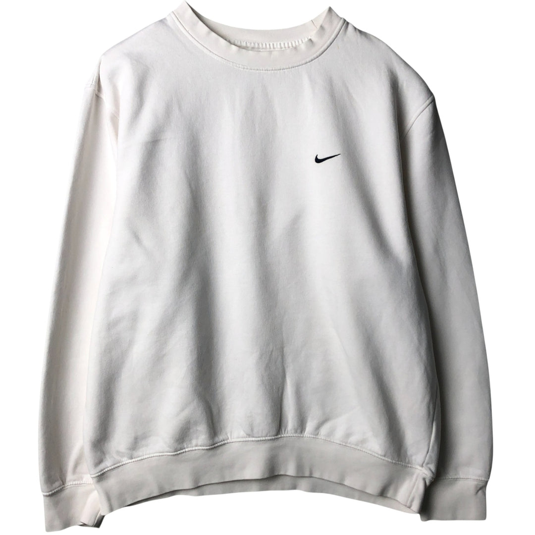 00'S Nike One Point Logo Sweatshirt Trainer Men's L size cotton white type Vintage Second Hand