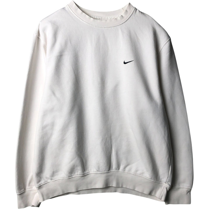 00'S Nike One Point Logo Sweatshirt Trainer Men's L size cotton white type Vintage Second Hand