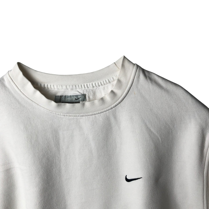 00'S Nike One Point Logo Sweatshirt Trainer Men's L size cotton white type Vintage Second Hand