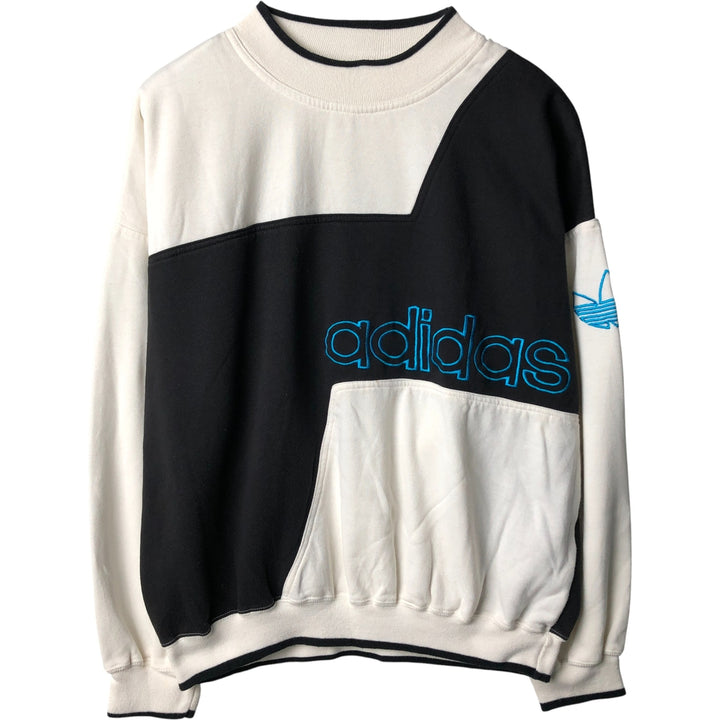 Vintage 80s-90'S Adidas Crazy Pattern Logo Sweatshirt, Men's Size L polyester black type Vintage Second Hand