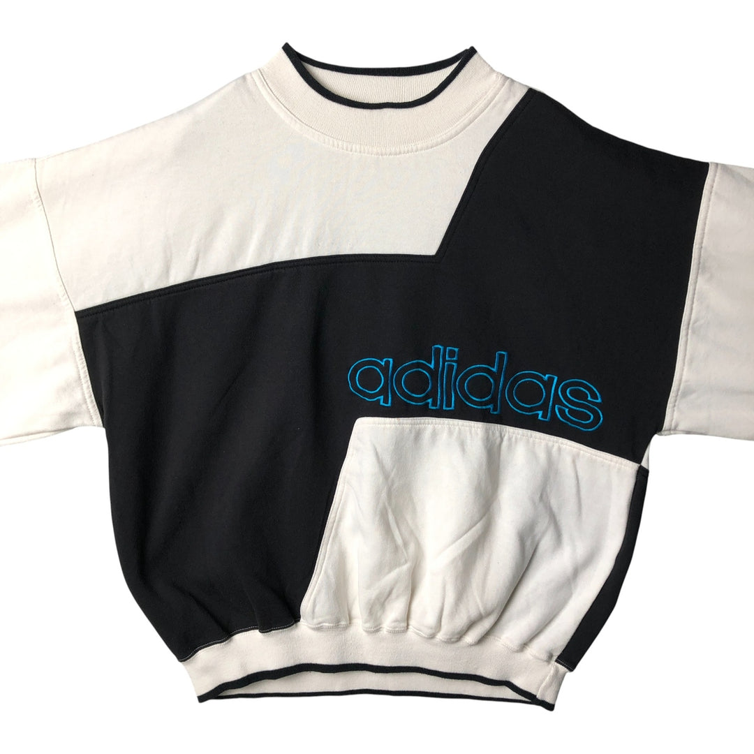 Vintage 80s-90'S Adidas Crazy Pattern Logo Sweatshirt, Men's Size L polyester black type Vintage Second Hand