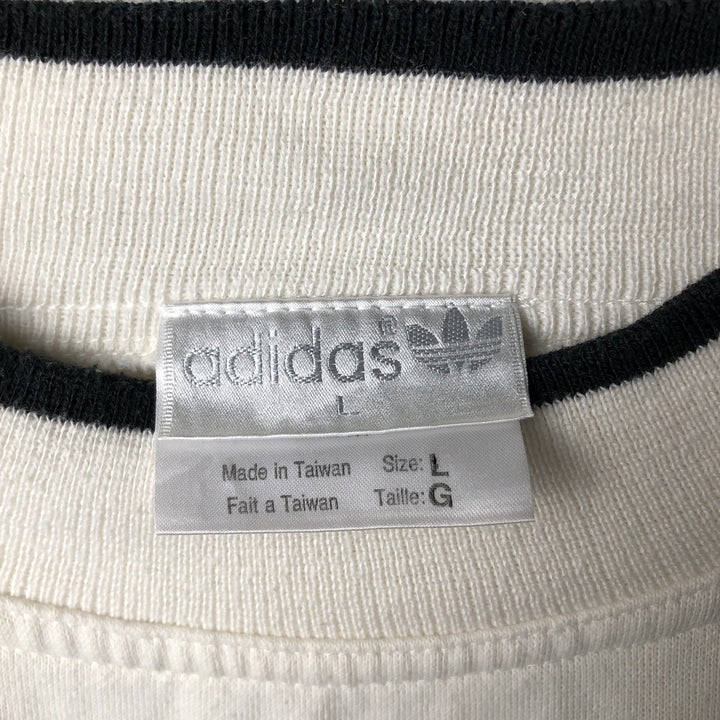 Vintage 80s-90'S Adidas Crazy Pattern Logo Sweatshirt, Men's Size L polyester black type Vintage Second Hand