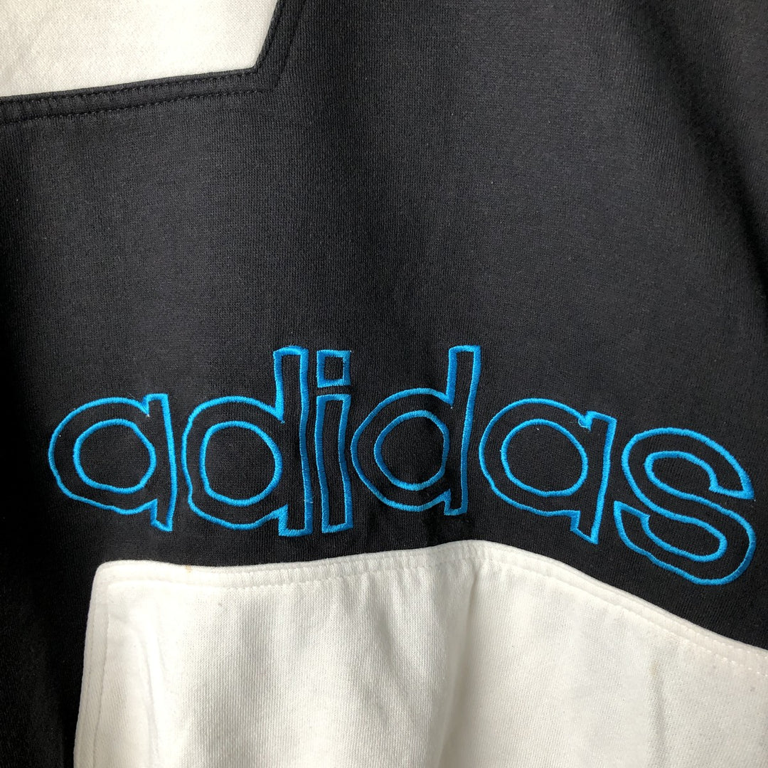 Vintage 80s-90'S Adidas Crazy Pattern Logo Sweatshirt, Men's Size L polyester black type Vintage Second Hand