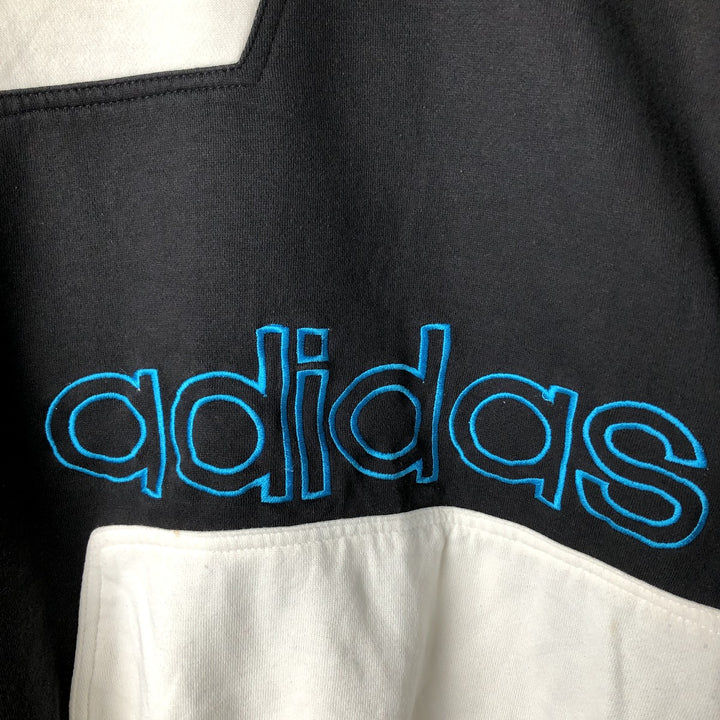 Vintage 80s-90'S Adidas Crazy Pattern Logo Sweatshirt, Men's Size L polyester black type Vintage Second Hand