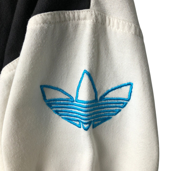 Vintage 80s-90'S Adidas Crazy Pattern Logo Sweatshirt, Men's Size L polyester black type Vintage Second Hand