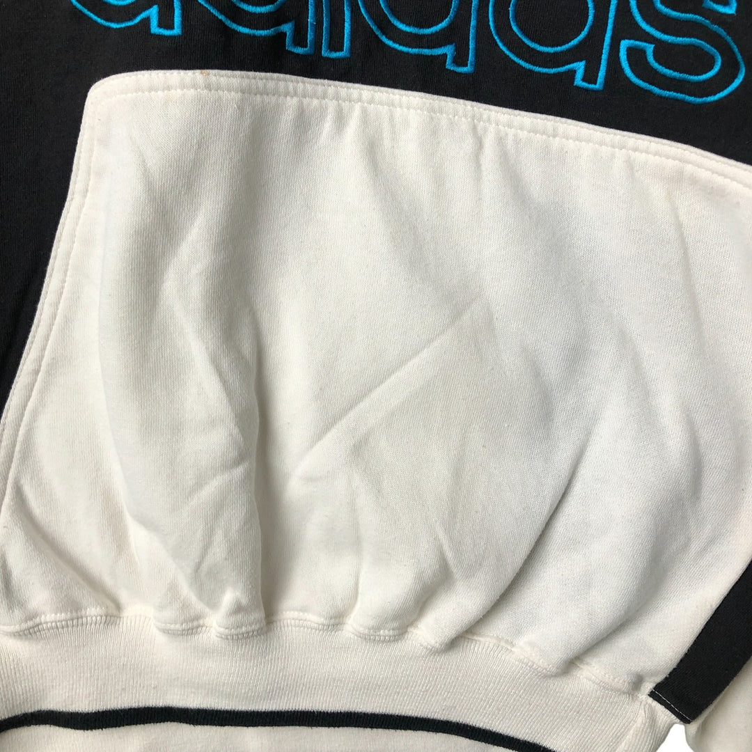 Vintage 80s-90'S Adidas Crazy Pattern Logo Sweatshirt, Men's Size L polyester black type Vintage Second Hand