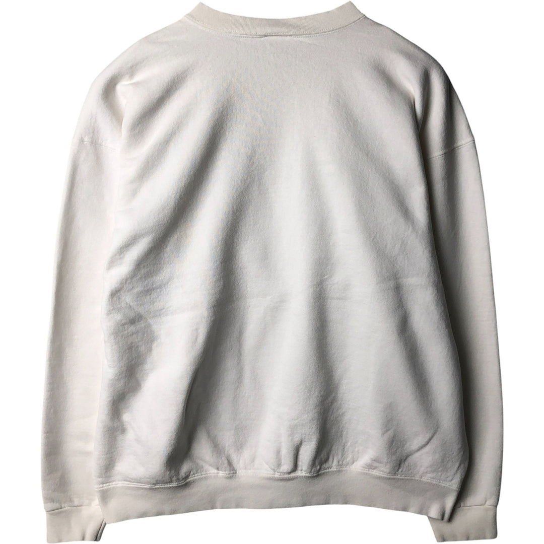 90'S Nike One Point Logo Sweatshirt Trainer Made in USA Men's L Size Vintage cotton white type Vintage Second Hand