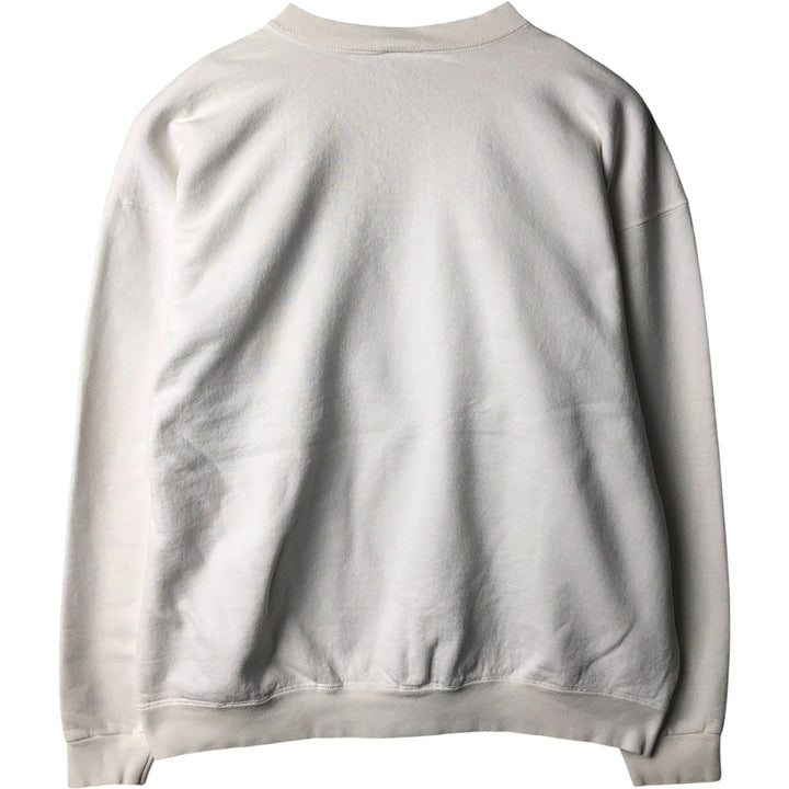 90'S Nike One Point Logo Sweatshirt Trainer Made in USA Men's L Size Vintage cotton white type Vintage Second Hand