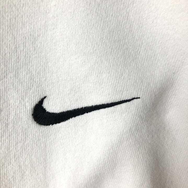 90'S Nike One Point Logo Sweatshirt Trainer Made in USA Men's L Size Vintage cotton white type Vintage Second Hand