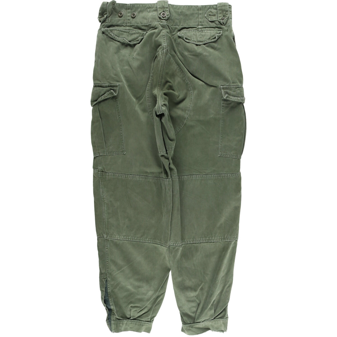 1970'S Belgian Military Cargo Pants, Combat Pants 8090 unclear Khaki type Vintage Second Hand