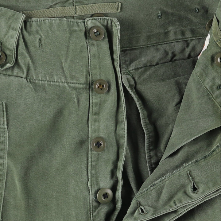 1970'S Belgian Military Cargo Pants, Combat Pants 8090 unclear Khaki type Vintage Second Hand