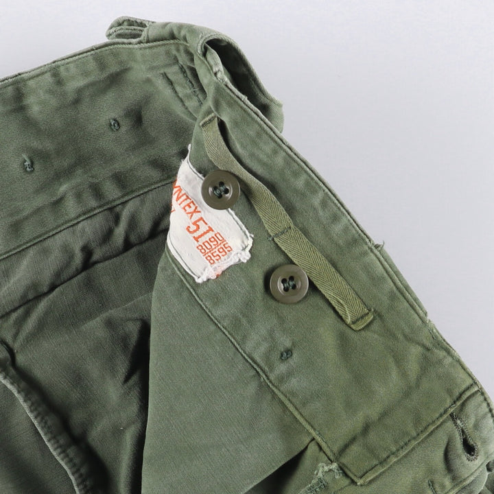 1970'S Belgian Military Cargo Pants, Combat Pants 8090 unclear Khaki type Vintage Second Hand
