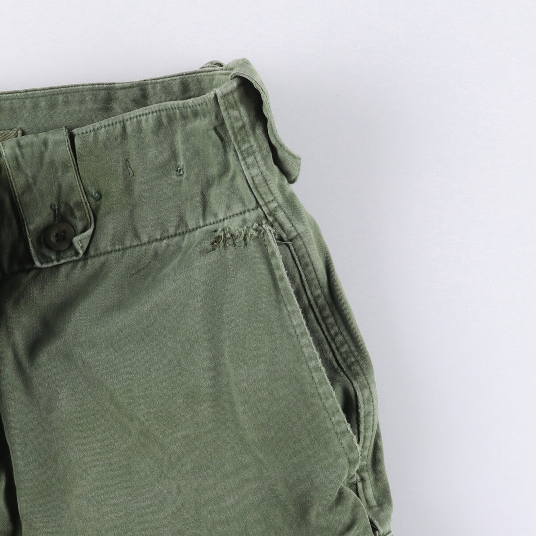 1970'S Belgian Military Cargo Pants, Combat Pants 8090 unclear Khaki type Vintage Second Hand