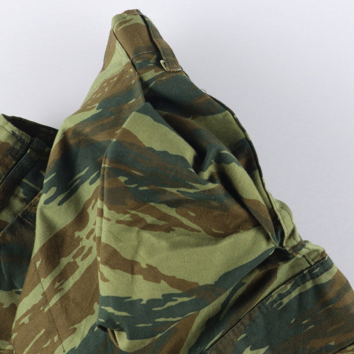 Greek Army Camouflage Pattern Lizard Camo Military Cargo Pants, Combat Pants, Size Small, Men's, W32 (equivalent) polyester Khaki type Vintage Second Hand