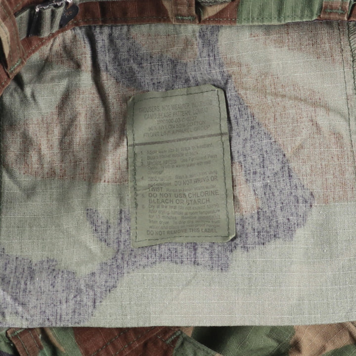 Authentic 2000'S US military woodland camo ripstop military cargo and combat pants, made in the USA, men's size W30. Nylon Khaki type Vintage Second Hand