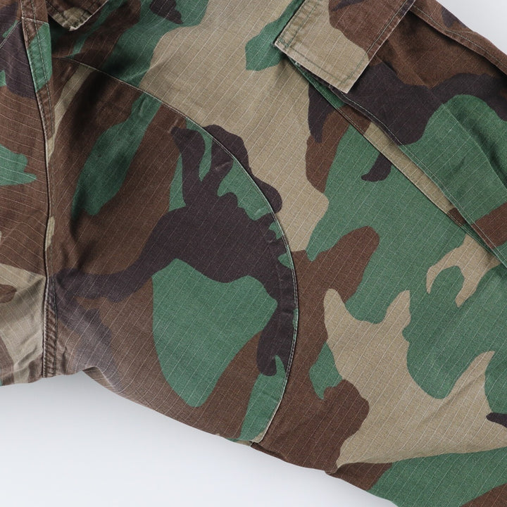 90'S US Military Camouflage Pattern Ripstop Military Cargo Pants, Combat Pants, Made in USA, Medium-Short, Men's, Size W36 cotton Khaki type Vintage Second Hand