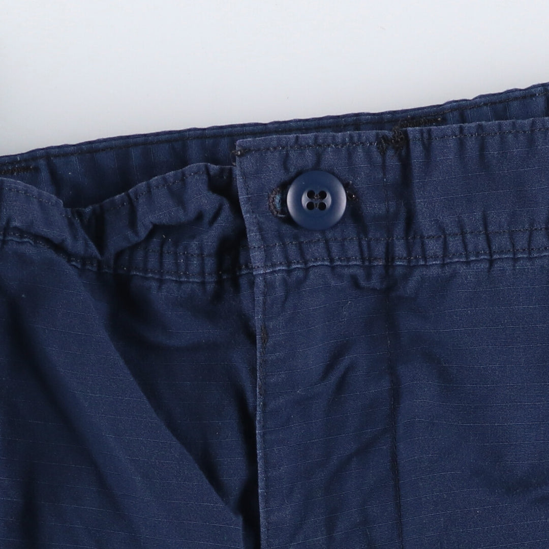 2000'S US Military Ripstop Coast Guard Operation Military Cargo Pants, Combat Pants, Men's Size XL Nylon navy blue type Vintage Second Hand