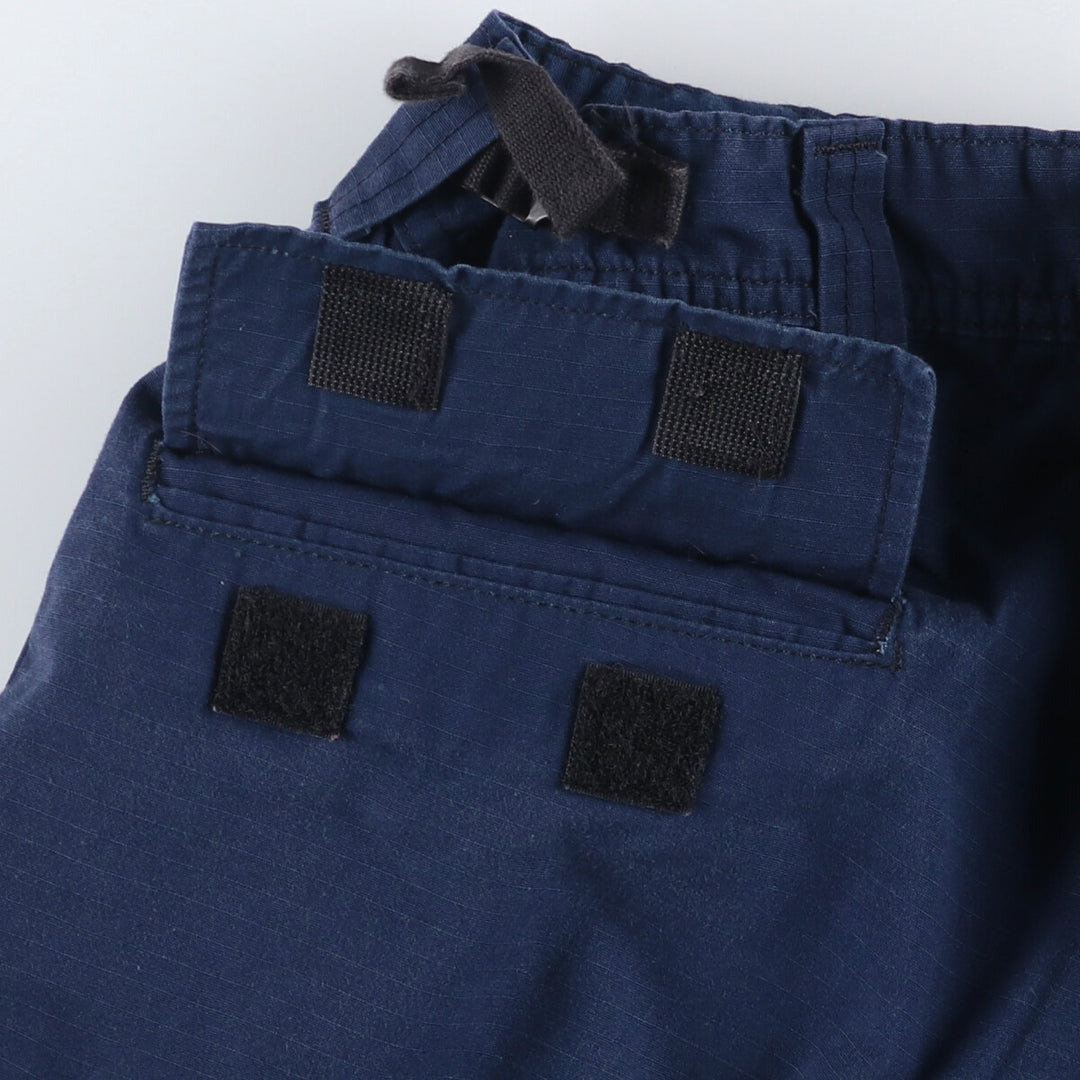 2000'S US Military Ripstop Coast Guard Operation Military Cargo Pants, Combat Pants, Men's Size XL Nylon navy blue type Vintage Second Hand
