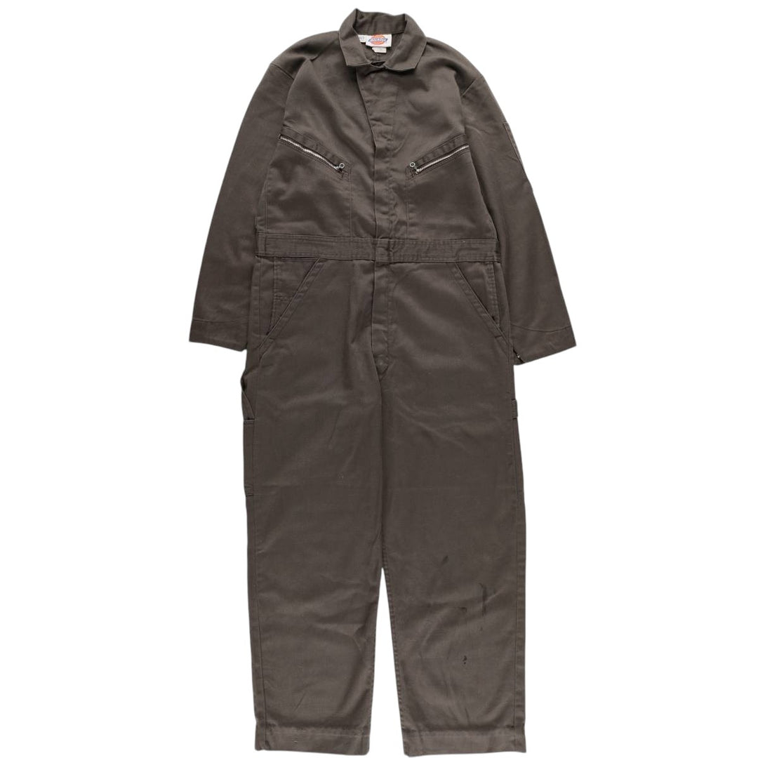 Oversized 90'S Dickies long-sleeved jumpsuit, vintage, men's size W37 polyester Khaki type brown Vintage Second Hand