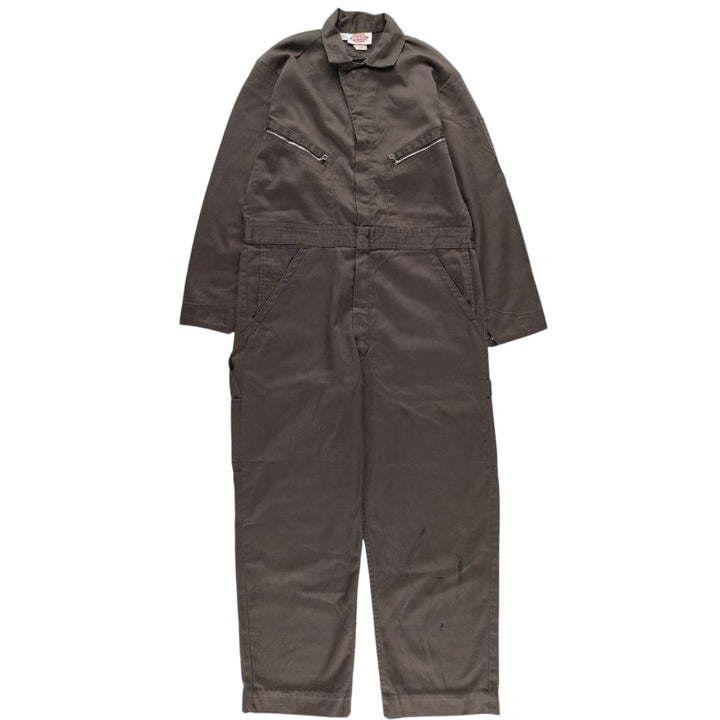 Oversized 90'S Dickies long-sleeved jumpsuit, vintage, men's size W37 polyester Khaki type brown Vintage Second Hand