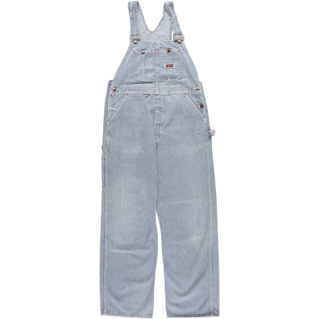 Vintage 1980'S Big Mac Hickory Stripe Overalls, Men's Size 34 cotton blue type Vintage Second Hand