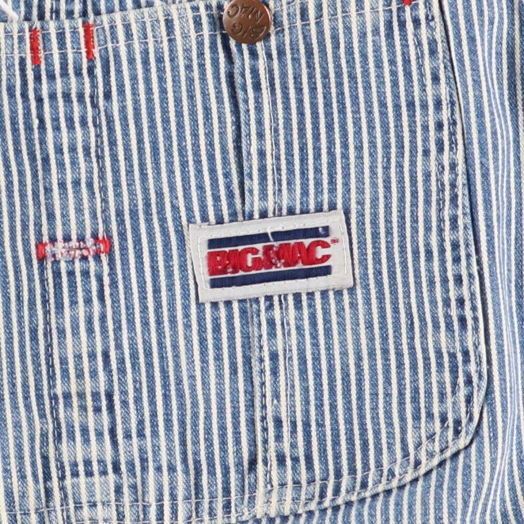 Vintage 1980'S Big Mac Hickory Stripe Overalls, Men's Size 34 cotton blue type Vintage Second Hand