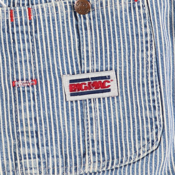 Vintage 1980'S Big Mac Hickory Stripe Overalls, Men's Size 34 cotton blue type Vintage Second Hand