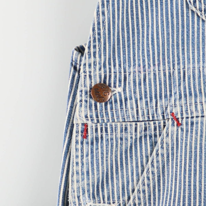 Vintage 1980'S Big Mac Hickory Stripe Overalls, Men's Size 34 cotton blue type Vintage Second Hand