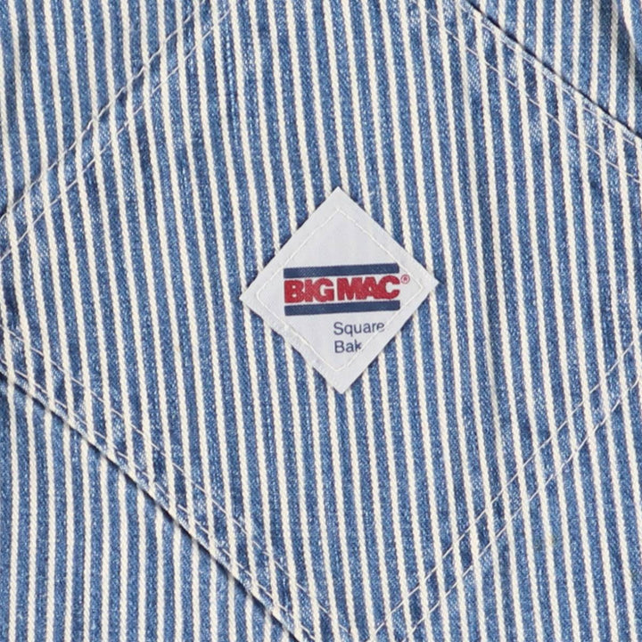 Vintage 1980'S Big Mac Hickory Stripe Overalls, Men's Size 34 cotton blue type Vintage Second Hand