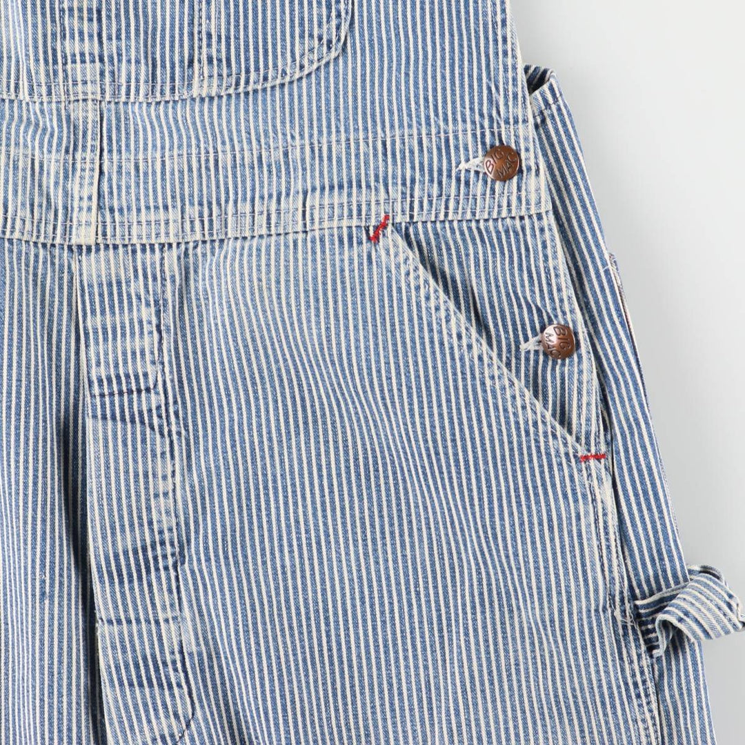 Vintage 1980'S Big Mac Hickory Stripe Overalls, Men's Size 34 cotton blue type Vintage Second Hand