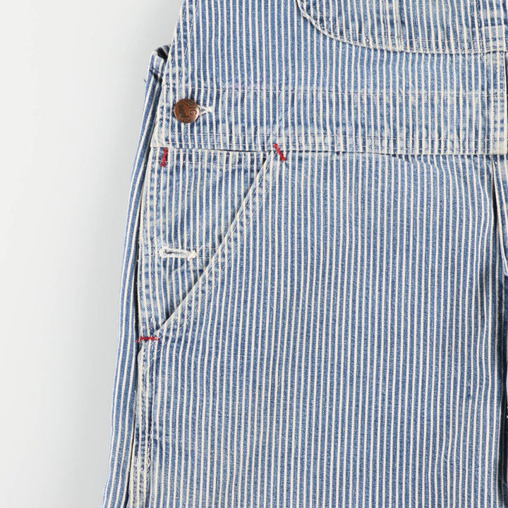 Vintage 1980'S Big Mac Hickory Stripe Overalls, Men's Size 34 cotton blue type Vintage Second Hand