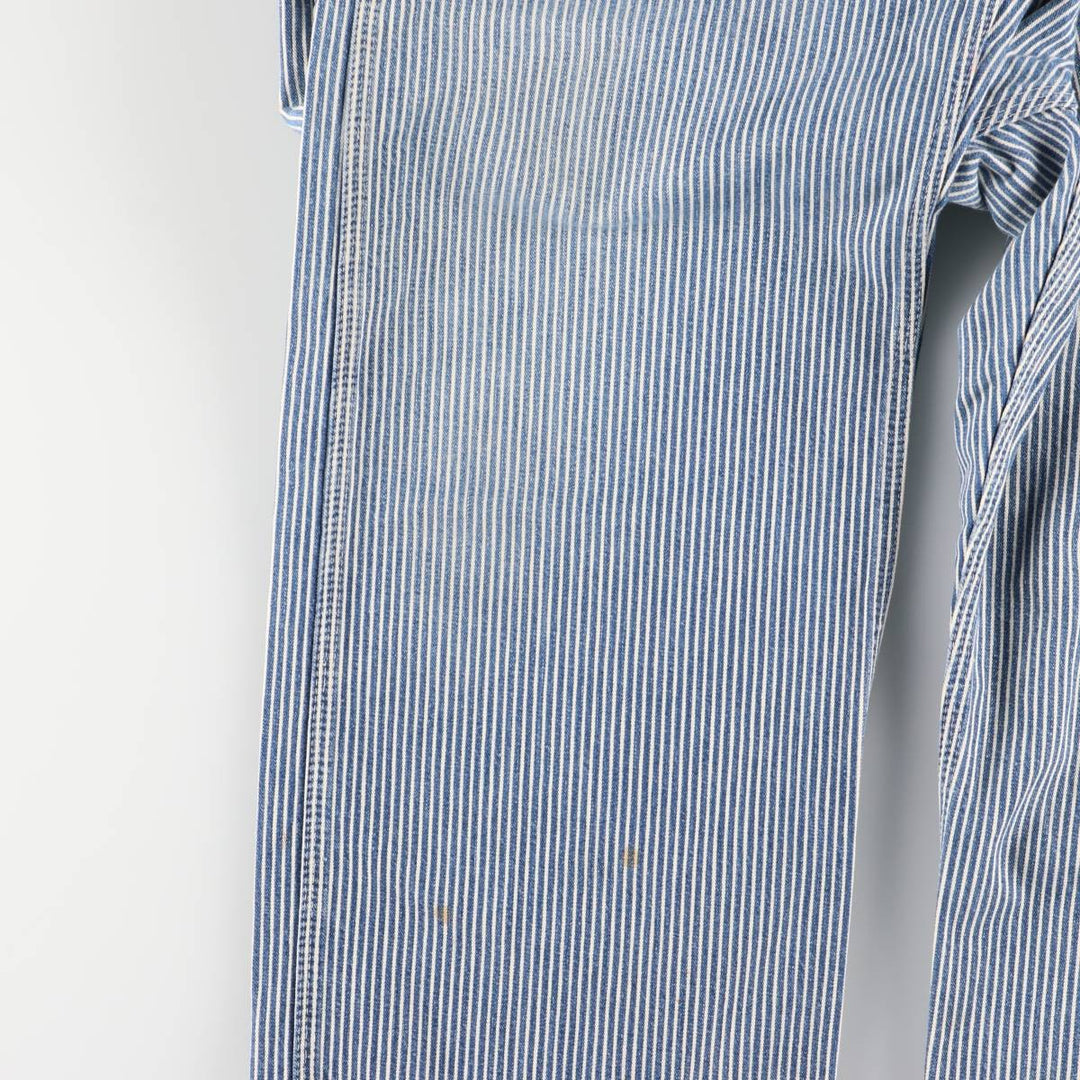 Vintage 1980'S Big Mac Hickory Stripe Overalls, Men's Size 34 cotton blue type Vintage Second Hand