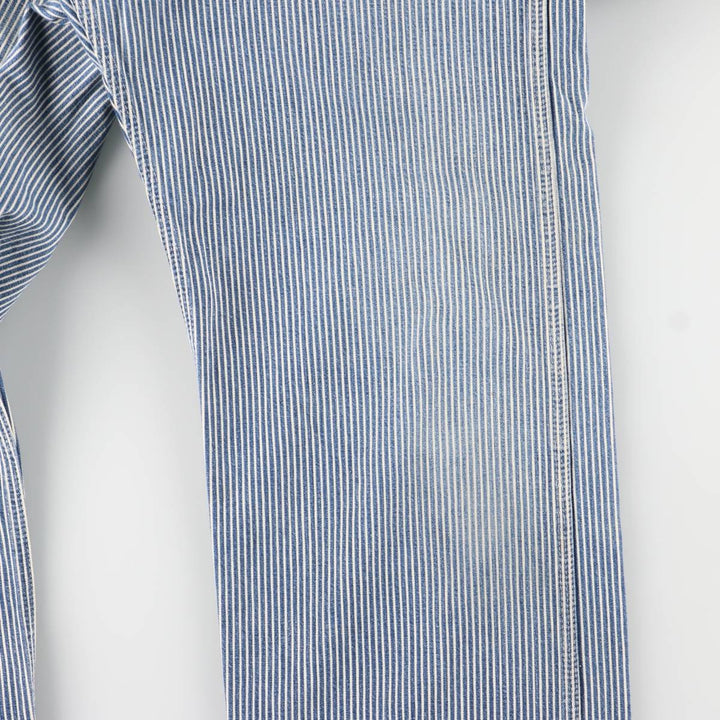 Vintage 1980'S Big Mac Hickory Stripe Overalls, Men's Size 34 cotton blue type Vintage Second Hand