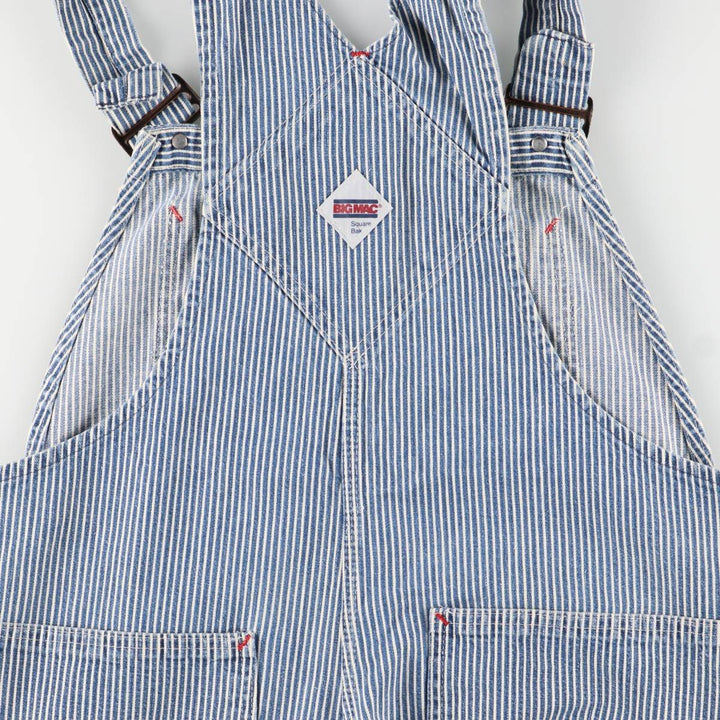 Vintage 1980'S Big Mac Hickory Stripe Overalls, Men's Size 34 cotton blue type Vintage Second Hand